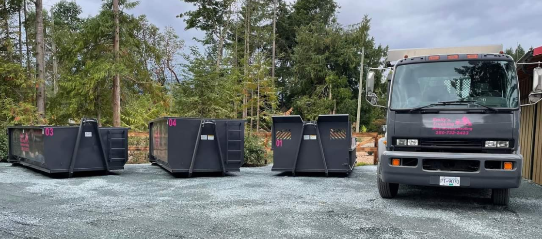 Our 3 bins and a truck